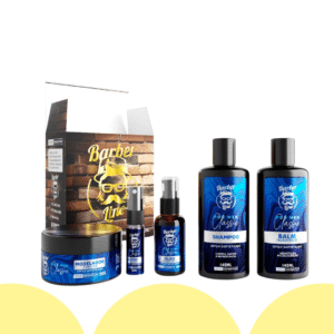 Kit Barba Balm, Colônia, Óleo, Shampoo e Modelador Capilar